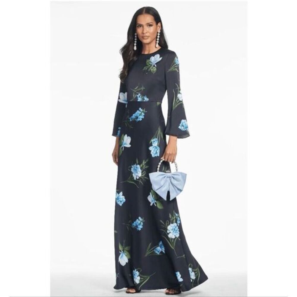 Sachin & Babi Embellished Alex Gown Night Sky Blue Oculata US 18W